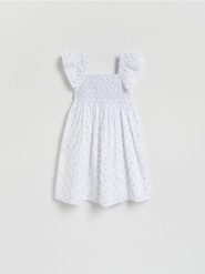 Bawełniana sukienka - wielobarwny. Sukienki dziewczęce Reserved, bez wzorów, z bawełny, bez ramiączek. Za 99.99 zł.