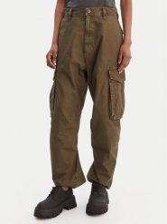 G-Star Raw Spodnie materiałowe D28756-D388 Zielony Boyfriend Fit. Zielone spodnie materiałowe damskie G-Star Raw, bez wzorów, z bawełny, retro. Za 509.99 zł.