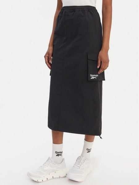 Reebok Spódnica midi Gabrielle RK25513CCW Czarny Regular Fit. Czarne spódniczki damskie Reebok, m, bez wzorów, z syntetyku, midi. Za 249.99 zł.