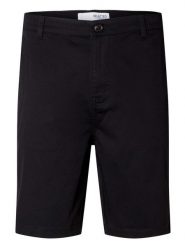 SELECTED HOMME Szorty chino w kolorze czarnym rozmiar: M. Czarne szorty męskie Selected Homme, z bawełny, bez kołnierzyka. Za 79.03 zł.