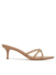 TWINSET Klapki 251TCP102 Brązowy. Brązowe klapki damskie Twinset, bez wzorów, ze skóry, bez obcasa. Za 649.99 zł.