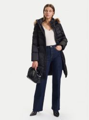 Guess Kurtka puchowa W5BL30 W2802 Czarny Regular Fit. Czarne kurtki damskie Guess, xxl, z aplikacjami, z puchu, bez kaptura. Za 739.00 zł.