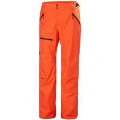 Spodnie narciarskie z kieszenią cargo Helly Hansen Sogn. Czerwone spodnie materiałowe męskie Helly Hansen, bez wzorów, sportowe. W wyprzedaży za 852.50 zł.