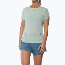 Koszulka do biegania damska Mizuno Tech Light Tee. Niebieskie t-shirty damskie Mizuno, s, bez wzorów, z materiału, bez kołnierzyka. Za 169.99 zł.