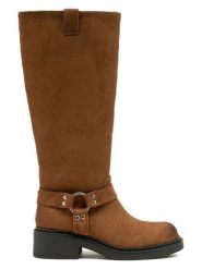 C'M Kozaki w kolorze jasnobrązowym rozmiar: 40. Brązowe kozaki damskie C'M, bez obcasa. Za 196.24 zł.