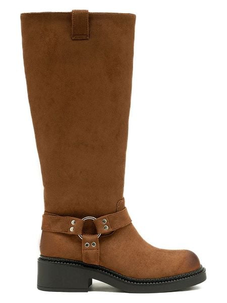 C'M Kozaki w kolorze jasnobrązowym rozmiar: 40. Brązowe kozaki damskie C'M, bez obcasa. Za 200.60 zł.