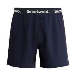 Bokserki z wełny merino Smartwool. Niebieskie bokserki męskie Smartwool, bez wzorów, z wełny. Za 243.15 zł.