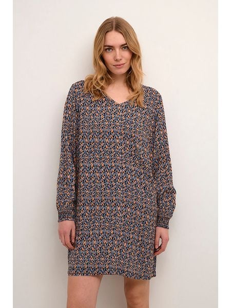 Cream Sukienka "Tiah" w kolorze niebiesko-pomarańczowym rozmiar: 40. Niebieskie sukienki damskie Cream, na co dzień, s, bez wzorów, z wiskozy, klasyczne, bez kołnierzyka, bez ramiączek, mini, proste. Za 65.23 zł.