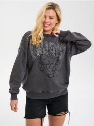 Bluza z efektem sprania Hello Kitty - zielony. Zielone bluzy bez kaptura damskie Sinsay, l. Za 59.99 zł.