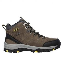 Buty trekkingowe męskie Skechers Pelmo. Zielone buty trekkingowe męskie Skechers, na zimę, z gumy, bez zapięcia, trekkingowe. Za 690.00 zł.