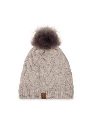 Buff Czapka Knitted & Fleece Hat 123515.014.10.00 Beżowy. Brązowe czapki zimowe damskie Buff, z materiału. Za 149.99 zł.