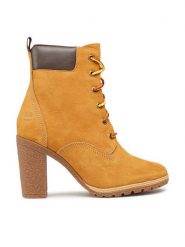 Timberland Botki Tillston Basic 6 Inch TB0A5MM52311 Brązowy. Brązowe botki damskie Timberland, z nubiku, bez obcasa, na słupku, bez zapięcia. Za 629.99 zł.