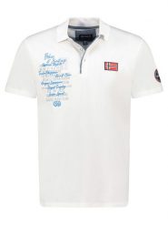 Geographical Norway Koszulka polo "Kancre" w kolorze białym rozmiar: L. Białe koszulki polo męskie Geographical Norway, l, bez wzorów, z bawełny, bez ramiączek. Za 96.60 zł.