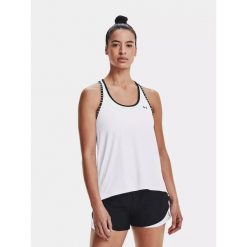 Koszulka fitness damska Under Armour Knockout Tank bez rękawów. Białe bluzki sportowe damskie Under Armour, xl, bez wzorów, bez ramiączek. Za 139.99 zł.