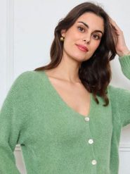 CXL by Christian Lacroix Kardigan w kolorze zielonym rozmiar: onesize. Zielone kardigany damskie CXL by Christian Lacroix, bez wzorów, z wełny. Za 173.99 zł.