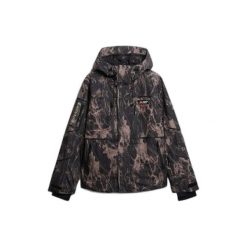 Kurtka narciarska z kapturem Superdry Shell. Brązowe kurtki męskie Superdry., m, bez wzorów, z kapturem, narciarskie. Za 934.10 zł.