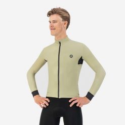 Koszulka rowerowa męska Rogelli Distance z długim rękawem. Brązowe t-shirty sportowe męskie Rogelli, m, z elastanu, bez ramiączek, rowerowe. Za 198.00 zł.