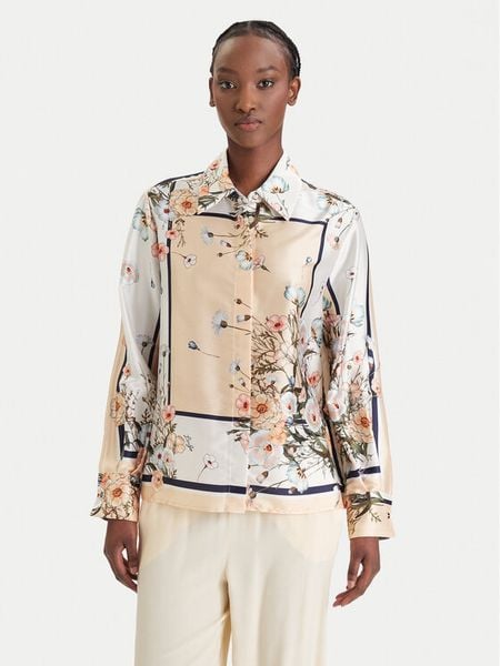 Liu Jo Koszula WA6357 T2555 Beżowy Regular Fit. Brązowe koszule damskie Liu Jo, bez wzorów, z syntetyku, bez kołnierzyka, bez ramiączek. Za 649.99 zł.