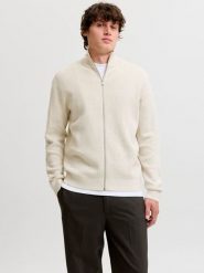 Jack & Jones Kardigan w kolorze kremowym rozmiar: L. Brązowe kardigany męskie Jack & Jones, l, bez wzorów, bez kołnierzyka. Za 139.95 zł.