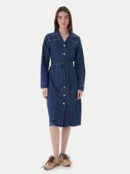 Vero Moda Sukienka jeansowa Telly 10338086 Niebieski Regular Fit. Niebieskie sukienki damskie Vero Moda, l, bez wzorów, z bawełny, bez kołnierzyka, bez ramiączek. Za 269.99 zł.