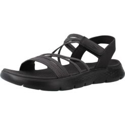 Sandały SKECHERS GO WALK FLEX Czarny. Czarne sandały damskie Skechers, bez wzorów, z syntetyku, bez obcasa. Za 204.99 zł.