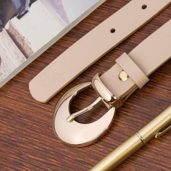 Pasek skórzany BELTIMORE r.100-115 cm O05 beżowy. Brązowe paski damskie bez wzorów. Za 49.99 zł.