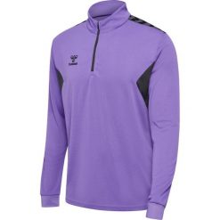 Bluza półzapięta Hummel Authentic. Fioletowe bluzy bez kaptura męskie HUMMEL. Za 286.00 zł.