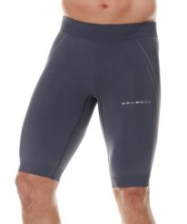 Spodnie do biegania 1/2 męskie Brubeck RUNNING FORCE. Szare szorty męskie Brubeck, bez wzorów, z dzianiny. Za 124.99 zł.