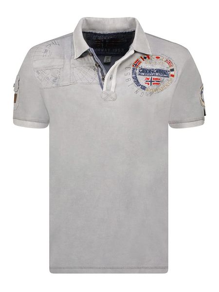 Geographical Norway Koszulka polo "Kinflat" w kolorze szarym rozmiar: S. Szare koszulki polo męskie Geographical Norway, s, bez wzorów, z bawełny, bez ramiączek. Za 57.06 zł.