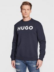 Hugo Bluza Dem 50477328 Granatowy Regular Fit. Niebieskie bluzy bez kaptura męskie Hugo, m, z bawełny. Za 259.99 zł.