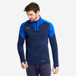 Bluza piłkarska Kipsta Viralto Club. Czerwone bluzy bez kaptura męskie KIPSTA, xl, z elastanu. Za 99.99 zł.