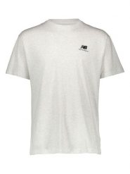 New Balance Koszulka "Uni-ssentials" w kolorze kremowym rozmiar: M-L. Brązowe bluzki damskie New Balance, l, bez wzorów, bez kołnierzyka, bez ramiączek. Za 92.21 zł.