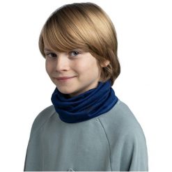 Komin na szyję - Bandana dziecięca BUFF Merino Lightweight Solid Cobalt. Niebieskie szaliki dziecięce Buff, z materiału, bez ramiączek. Za 129.90 zł.