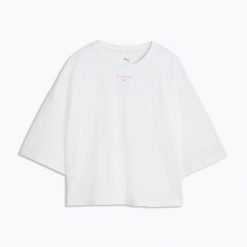 Koszulka treningowa damska PUMA Hyrox Cropped Lifestyle Tee white. Białe topy sportowe damskie Puma, xs, bez wzorów, z materiału, bez ramiączek. Za 159.99 zł.