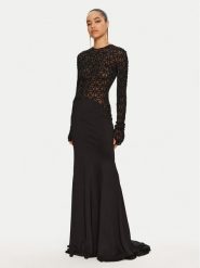 Elisabetta Franchi Sukienka wieczorowa Red Carpet AB65947E2 Czarny Regular Fit. Czarne sukienki damskie Elisabetta Franchi, bez wzorów, z syntetyku, wizytowe, bez kołnierzyka, bez ramiączek. Za 4,049.00 zł.