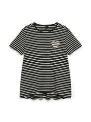 Vero Moda Koszulka w kolorze czarnym rozmiar: S. Czarne bluzki damskie Vero Moda, s, bez wzorów, z bawełny, bez kołnierzyka. Za 57.06 zł.