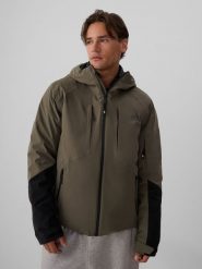 4F Kurtka 3w1 membrana 8000 męska - khaki S. Brązowe kurtki męskie 4f, na zimę, m, bez wzorów, biznesowe, bez kaptura. Za 799.99 zł.