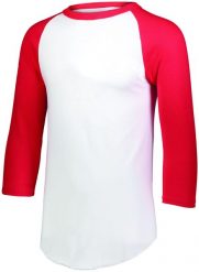 Koszulka baseballowa 3/4 Augusta Sportswear Mouw 2.5 dla dorosłych. Czerwone t-shirty damskie AUGUSTA SPORTSWEAR, xl, bez wzorów, z bawełny, bez kołnierzyka. Za 129.95 zł.