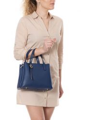 Lia Biassoni Skórzana torebka "Verney" w kolorze niebieskim - 28 x 21 x 12 cm rozmiar: onesize. Niebieskie torebki klasyczne damskie Lia Biassoni, bez wzorów, z materiału, bez dodatków. Za 404.99 zł.