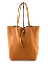 Marlon Skórzany shopper bag w kolorze karmelowym - 37 x 40 x 12 cm rozmiar: onesize. Brązowe shopper bag damskie Marlon, bez wzorów, z materiału, na ramię, bez dodatków. Za 228.38 zł.