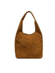 Calvin Klein Torebka Slouchy Suede Leather Medium Bag LV04F3597G Brązowy. Brązowe torebki klasyczne damskie CALVIN KLEIN, bez wzorów, ze skóry, bez dodatków. Za 1,099.00 zł.