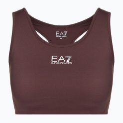 Biustonosz EA7 Emporio Armani Vigor7 Medium Support. Czerwone biustonosze sportowe damskie EA7 Emporio Armani, bez wzorów, z elastanu. Za 169.99 zł.