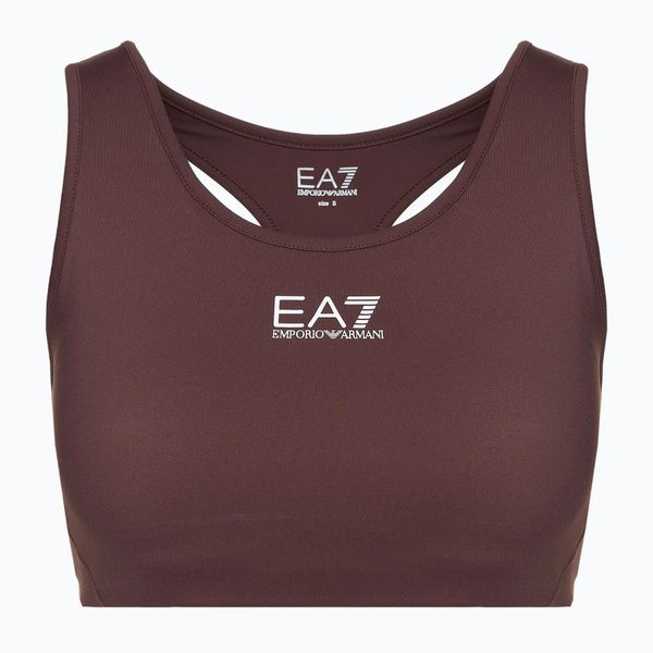 Biustonosz EA7 Emporio Armani Vigor7 Medium Support. Czerwone biustonosze sportowe damskie EA7 Emporio Armani, bez wzorów, z elastanu. Za 169.99 zł.