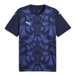 Koszulka Puma Team Ultimate. Niebieskie t-shirty sportowe męskie Puma, s, z materiału, bez ramiączek, do piłki nożnej. Za 153.45 zł.