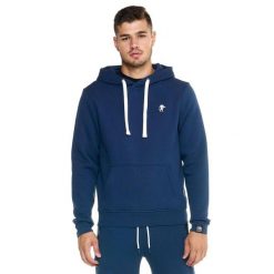 Męska bluza z kapturem Leone, miękka basic. Niebieskie bluzy sportowe męskie LEONE 1947 APPAREL, bez wzorów, z tkaniny, sportowe, bez kołnierzyka, bez ramiączek. W wyprzedaży za 182.75 zł.
