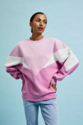 Bluza oversize wkładana przez głowę różowa. Czerwone bluzy bez kaptura damskie MOODO, l. W wyprzedaży za 59.99 zł.