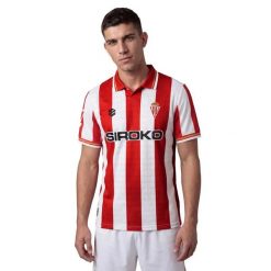 Męska oficjalna piłkarska koszulka domowa Real Sporting de Gijón Siroko RSG H. Czerwone t-shirty sportowe męskie SIROKO, l, z materiału, bez ramiączek, do piłki nożnej. Za 344.00 zł.