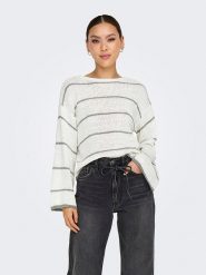 ONLY Sweter w kolorze białym rozmiar: M. Białe swetry klasyczne damskie Only, m, bez kołnierzyka. Za 91.99 zł.