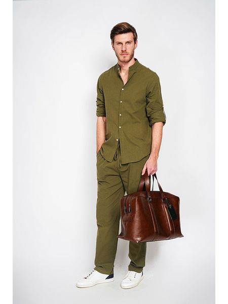 Secret du Lin Lniana koszula w kolorze khaki rozmiar: 52. Brązowe koszule męskie Secret du Lin, bez wzorów, ze lnu, bez kołnierzyka, bez ramiączek. Za 118.01 zł.