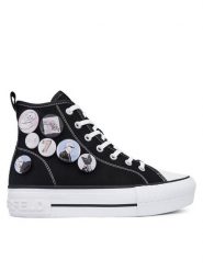 KARL LAGERFELD Trampki KL60459 Czarny. Czarne trampki i tenisówki damskie Karl Lagerfeld, bez wzorów, z materiału. Za 704.99 zł.